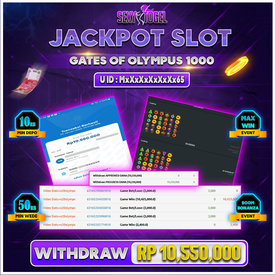 SEXYTOGEL JACKPOT SLOT GATES OF OLYMPUS 1000 Rp.10.550.000.,-LUNAS